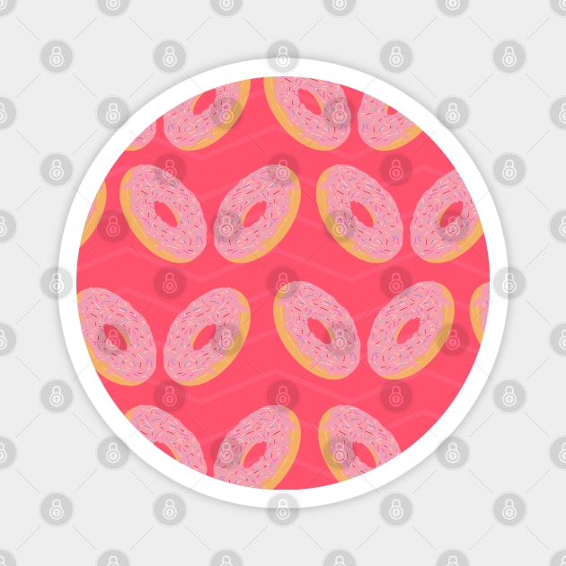 Tasty Pink Glazed Doughnuts Magnet by WhiteCatGraphics